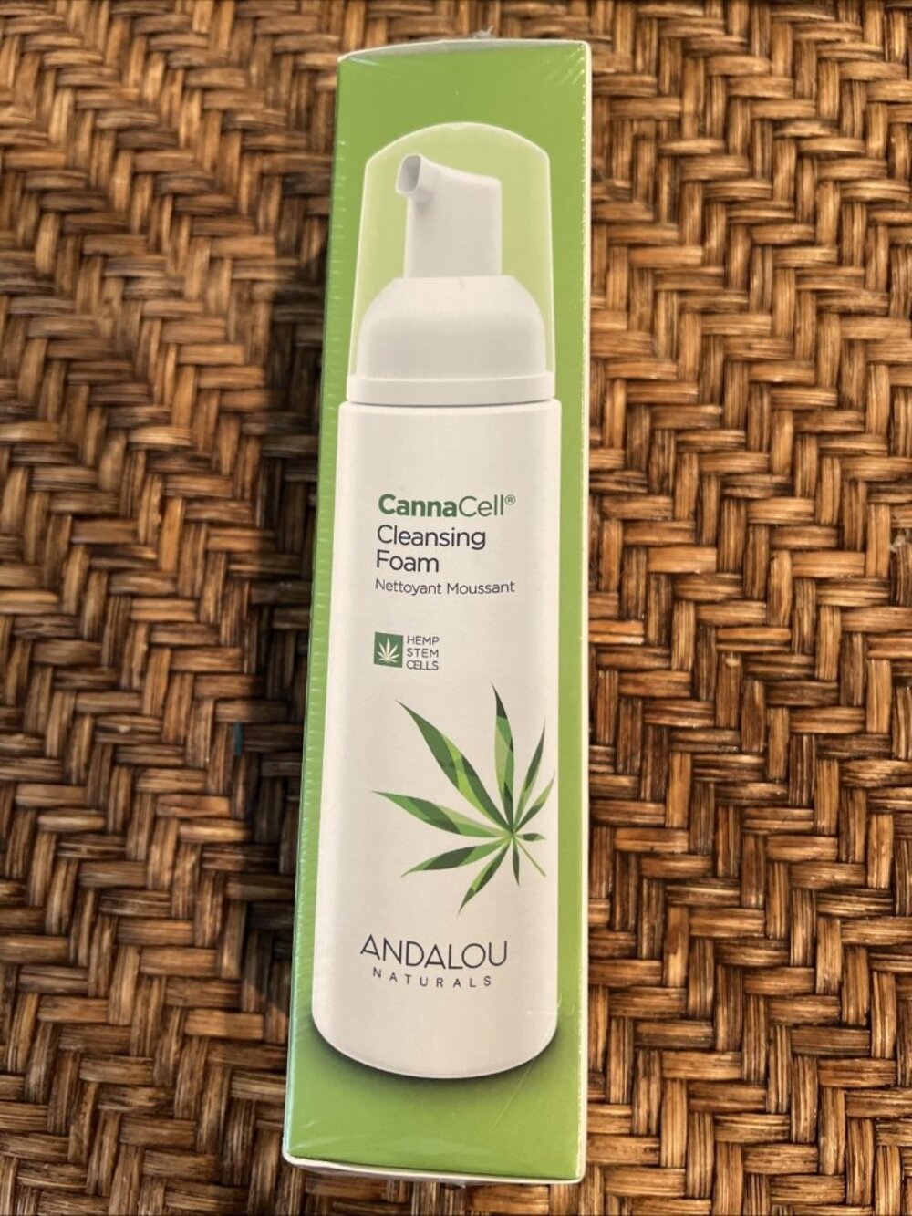 Andalou Naturals CannaCell Cleansing Foam Hemp Stem Cells Gluten Free 5.5 Fl Oz